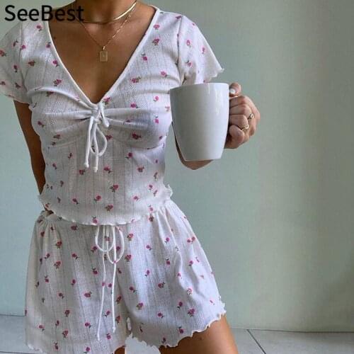 Женские трикотажные пижамы SeeBest China At AliExpress