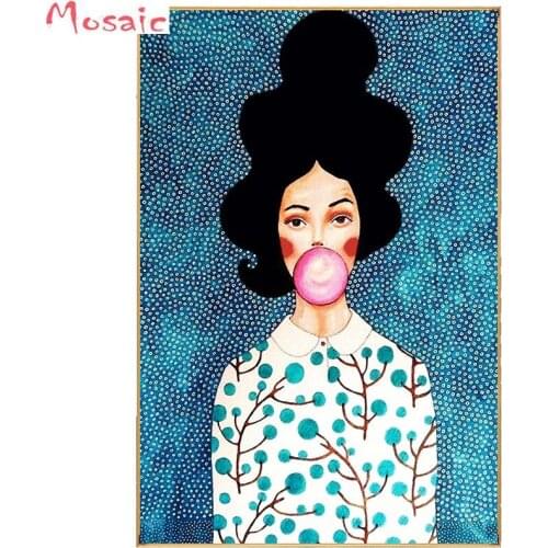 Nordic Modern Style abstract Characters Colorful woman diamond Painting full diamond embroidery Decor Wall Art Pictures