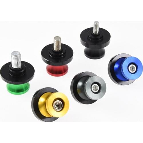 2pcs 6mm Motorcycle CNC Swingarm Sliders Spools Paddock Stand Bobbins Swing Arm Slider For Yamaha MT09 MT-09 R1 R3 R6 R25 R6S