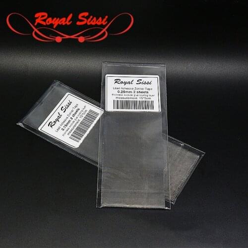 New 2pcs/bag thickness 0.15mm or 0.25mm lead adhesive zonker tape 5*15cm flat adhesive lead sheet &lead foil fly tying materials