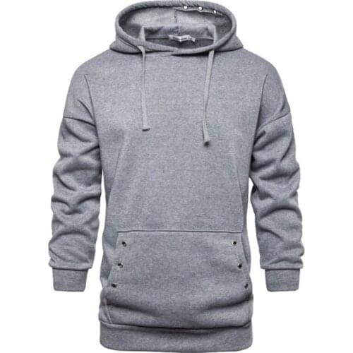 Mens Hoodies Sweatshirts Fashion Solid Color Tracksuits Pullover Couples Hooded Sweatshirts Men Coat Streetwear Grey Hoodies
