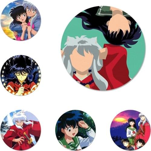 Inuyasha Japan Anime kagome Icons Pins Badge Decoration Brooches Metal Badges For Clothes Backpack Decoration 58mm