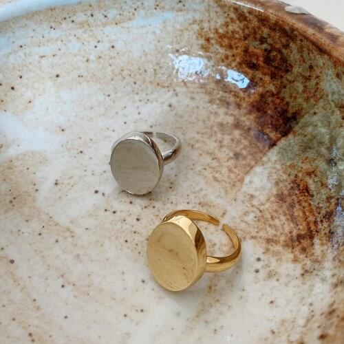 SHANICE 925 Sterling Silver Open Ring Smooth Rock Punk Rings Cool Fashion Individuality Signet Ring For Women Man Party Jewelry