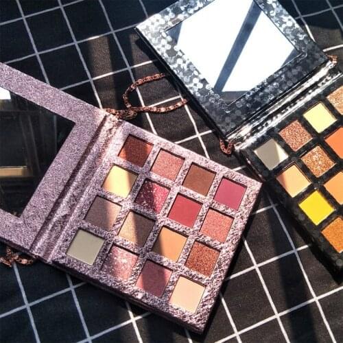 16 Color Bling Cardboard Matte Eye Shadows Makeup Glitter Eyeshadow Makeup Eye Shimmer High Pigments Eyeshadow Pallete Cosmetics