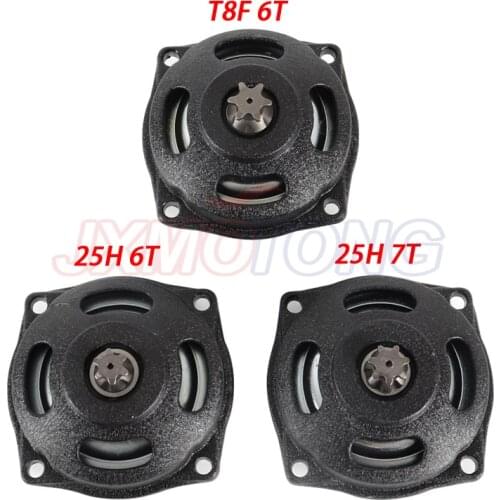25H 6T 7T T8F 6T Tooth Clutch Drum Gear Box For 47cc 49cc Engine 2 Stroke Pocket Bike Minimoto Mini Kids ATV Buggy Go Kart