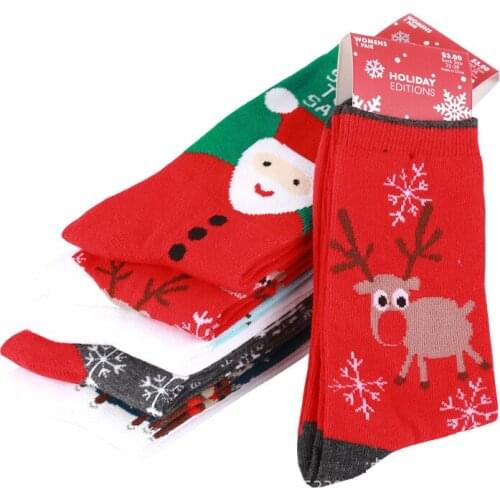 Hot sale! women lovely cartoon socks 5pairs/lot colorful christmas socks womens and ladies funny breathable white sock