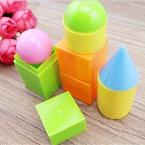 6pcs/pack Geometric Shapes Solids Montessori Toys For Children Educational Toy Materials Math Baby Brinquedos Educativo