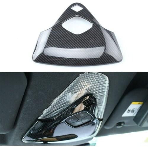 ABS Carbon Fiber Car Front Reading Light Cover Trim ,Celling Light Lamp Cover for Toyota C-HR CHR 2016-2020