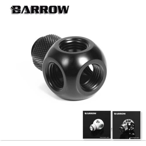 Barrow G1 / 4 "X5 Black silver Extender rotation 5-Way cubic Adaptor seat water cooling computer accessories TX5T-A01