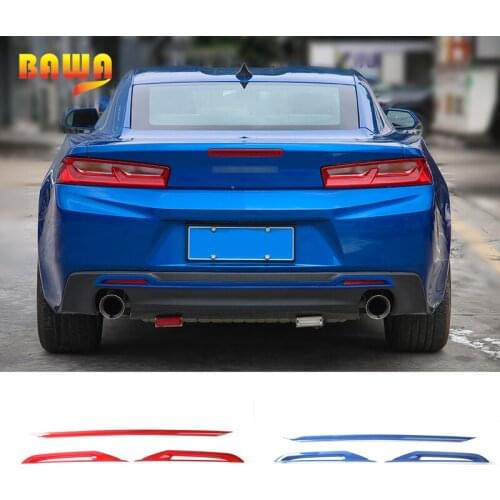 BAWA ABS Exterior Tail Rear Bumper Board Decoration Protect Trim Stickers For Chevrolet Camaro 2017 Up Car Styling