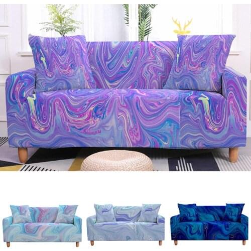 3D Digital Print Marble Sofa Cover Couch Cover Elastic Slipcover Stretch Sectional Sofa Cover Armchair Slipcover for Living Room