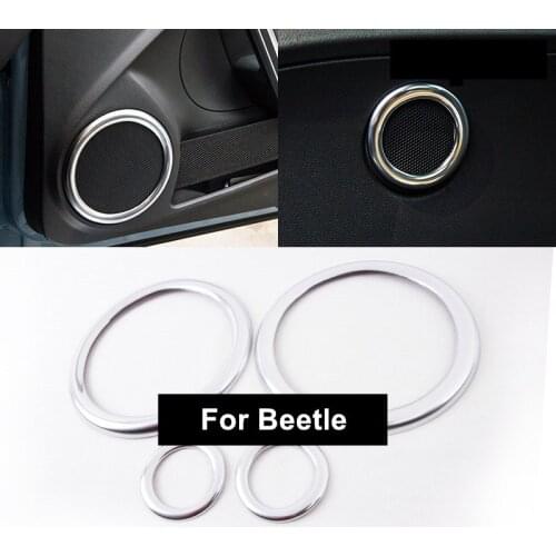 For VW Beetle Accessorie 4x Car Styling Horn Speaker Decorative Ring Sticker Decoration