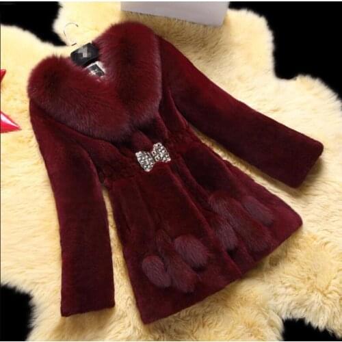 EFKGH Long Fur Coats