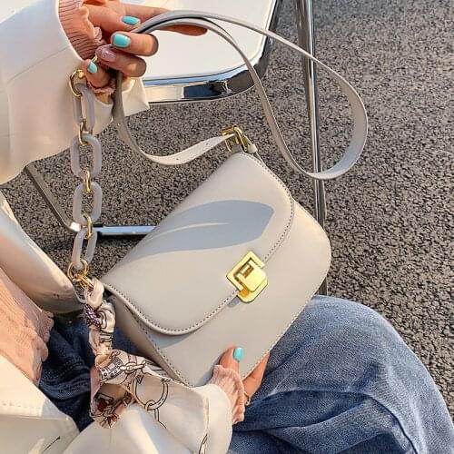 Elegant Female Flap Square Bag 2021 Fashion New Quality PU Leather Womens Designer Handbag Travel Chain Shoulder Messenger Bag