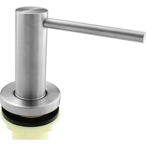 304 Stainless Steel Kitchen Sink Liquid Soap Dispenser 17 OZ (500ML)Bottle /3.15 Inch Threaded Tube for Thick Deck Installation