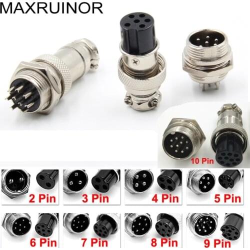 Quantity baseon your Choose the GX-16 XLR Audio Cable Connector Circular Aviation Connector Socket Plug 16mm Chassis Mount