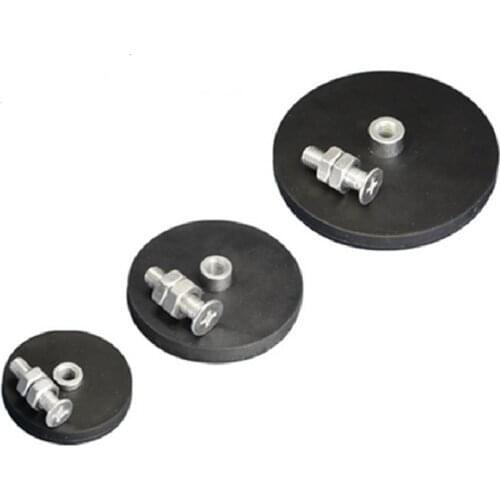 1PC Neodymium Magnet Base Rubber Coated Magnetic Mounting With M4 to M8 Female Thread Hole Cameral LED Lighting Tools