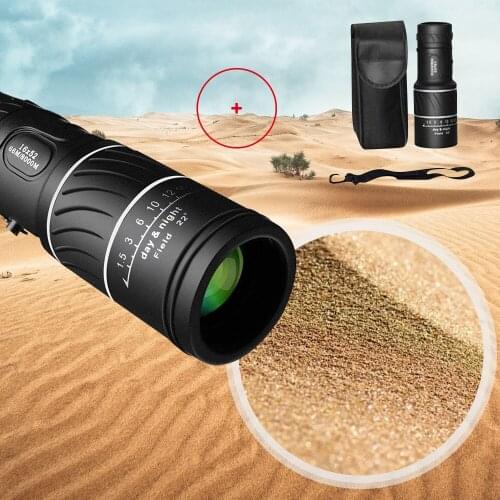 Portable 16 X 52 High Over Binoculars Telescope Monocular 66 / 8000M Plastic Binoculars Outdoor Black Outdoor Sports Telescope