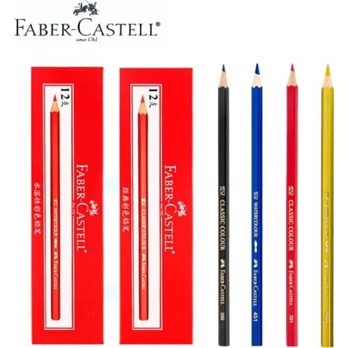 12pcs Faber Castell Water-soluble Colored Pencils Industry Hand-painted Figures Art Supplies 499 Monochrome Set