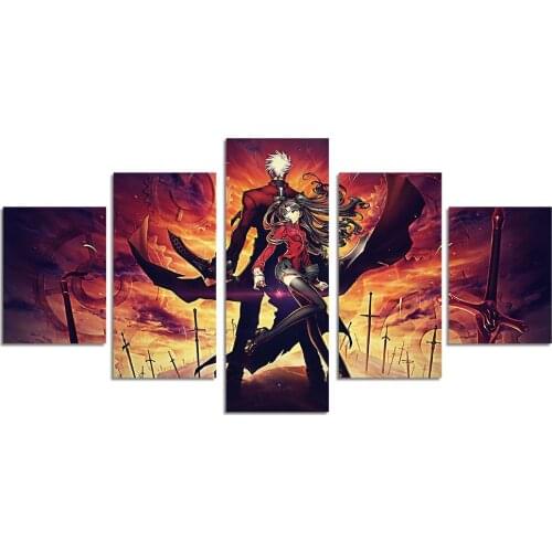 Japanese Fate Stay Night Wall Art Poster Canvas Painting Nordic Wall Pictures Living Room Decor Gifts for Anime Fans No Frame