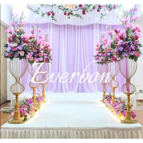 2018 new Latest Used tall and large lead road pillar Wedding Table Centerpieces Decoration stand for Sale