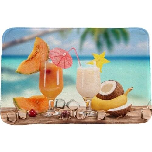 Fruit & Vegetables Creative 3D Printing Carpets and Rugs for Bedroom Living Room Carpet Kitchen Bathroom Anti-Slip Floor Mats