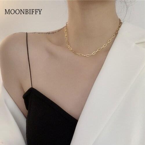 Filled Necklace Handmade Gold Choker Boho Chain Collier Femme Kolye Collares Women Jewelry Necklace for Women