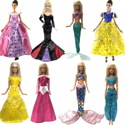 NK One Set Doll Dress Similar Fairy Tale Princess Snowwhite Cinderella Anna Wedding Dress For Barbie Doll Accessories Toys JJ