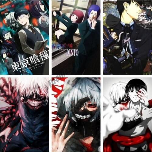 Full Square&Round Diamond Painting Tokyo Ghoul Anime Manga 5D Diamond Embroidery Mosaic Cross Stitch Kits Home Decor Gift