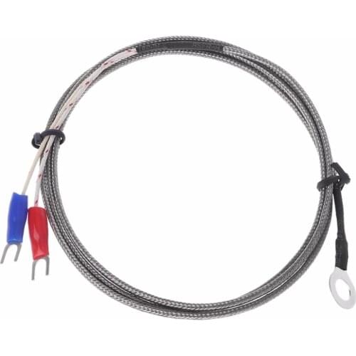 6mm Hole Washer K Type Thermocouple Temperature Sensor Probe 1M Cable For Industrial Temperature Controller