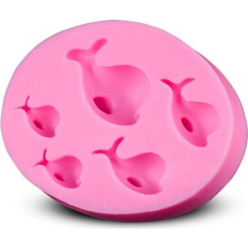 Cute Whale Shaped Fondant Molds Wholesale Chocolate Silicon Mold Fondant Cake Decoration Mold Candy Mold D252