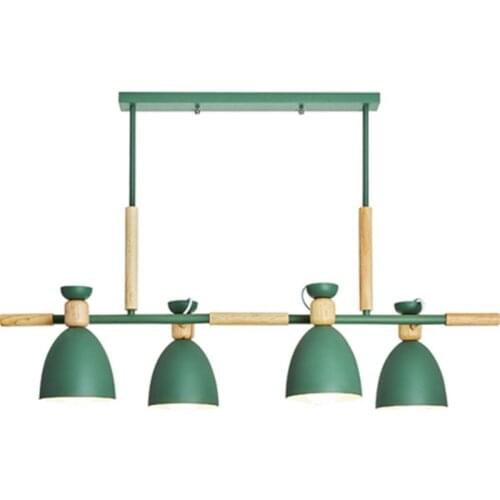 Nordic creative personality wooden two-head ceiling plate 4 heads chandelier for kitchen bedroom living room restaurant hotel