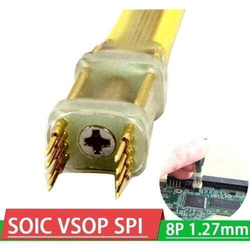 SOP WSON SOIC VSOP SPI FLASH SOP8 8P 1.27mm fixture Clip pin programming Burning download probe