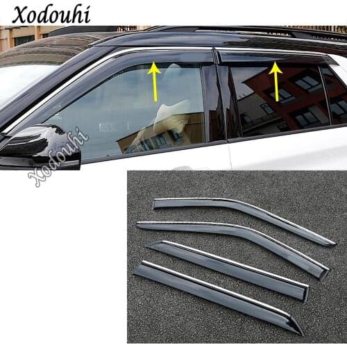 For Ford Explorer U625 2019 2020 2021 Car Body Styling Stick Lamp Plastic Window Glass Wind Visor Rain/Sun Guard Vent Moulding