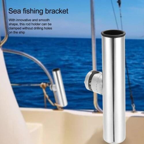 Fishing Rod Stand Sturdy Practical Umbrella Holder Multifunction Stainless Steel Fix Bracket Fishing Box Tackle Marine Bracket