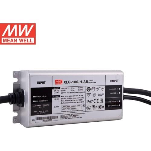 MEAN WELL XLG-100-L-AB 100W 71-142V 700mA Constant Power mode LED Driver Dimming LED Power Supply Current Adjustable Dimmable