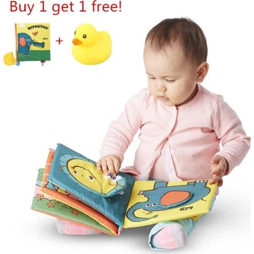 Elephant Cloth Book Three-Dimensional Puzzle Early Education Tooth Tape Baby Books for Children Stuffed Plush Baby Book Toy Gift