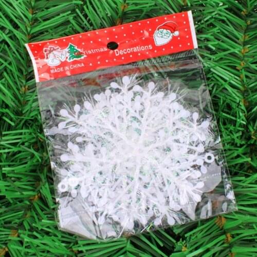Hot Sale 30 Pcs Xmas Classic Charming White Snowflake Party New Year Xmas Tree Ornaments Christmas Decoration For Home