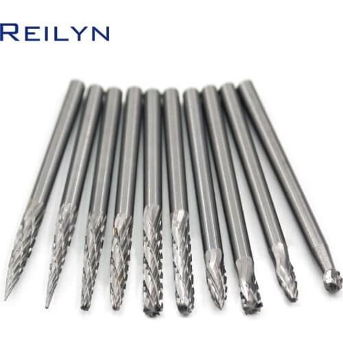Freeshipping 3x3mm 10pcs woodworking milling cutter woodworking drill bits for rotary tools wood working rountering file