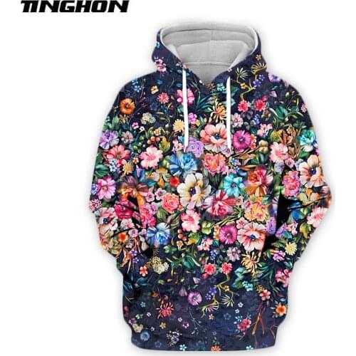 XS-7XL New 3D Fashion Hoodies Vintage flower Full Printed Pullover / Hoodie Sweatshirt Unisex Casual Streetwear sudadera hombre