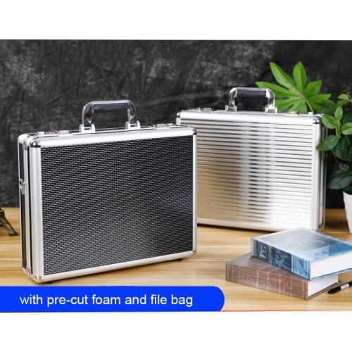 Superior quality Aluminum code portable toolbox safe file box hardware equipment instrument large and small boxes tool case