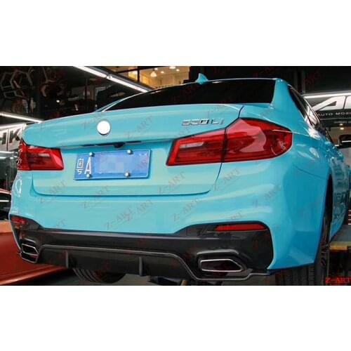 Z-ART for BMW G30 carbon fiber rear diffuser for BMW 5 carbon fiber rear splitter for BMW new 5 series carbon fiber rear chin