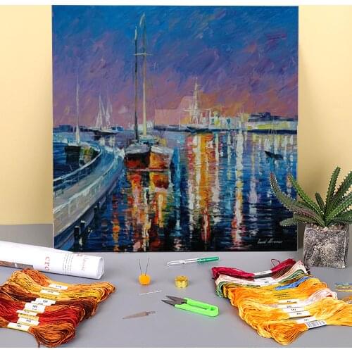 Tomorrows Sheen Printed Canvas 11CT Cross-Stitch DIY Embroidery Set DMC Threads Craft Handicraft Sewing Handmade Decor