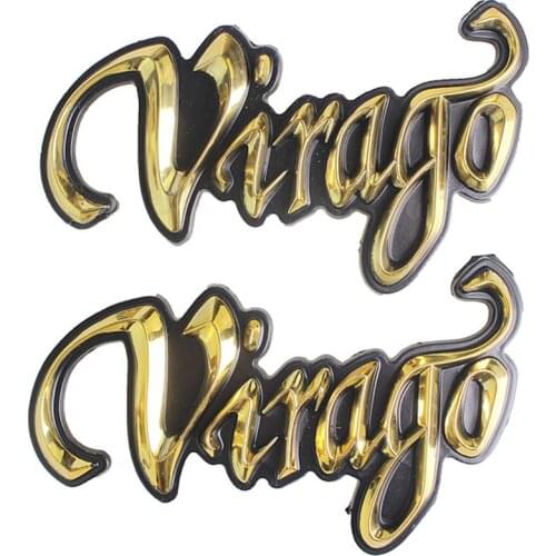 2 PCS Virago Motorcycle Gas Tank 3D Emblem Badge Decals Logo Mark For Yamaha XV 125 250 400 XV125 XV250 XV400 XV535 XV70