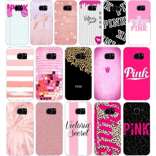 218H love pink girly pretty Design Soft TPU Silicone Cover Case for samsung Galaxy s6 s6 s7 edge s8 s9 plus case