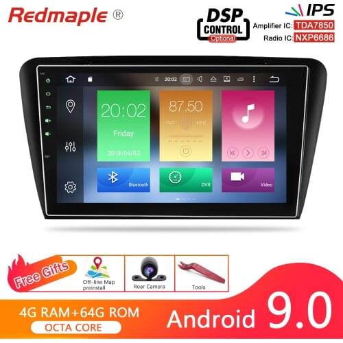 4G RAM Android 9.0 car Radio Stereo DVD Player For Skoda Octavia A7 2013-2016 Auto Audio GPS Navigation Video Stereo Multimedia