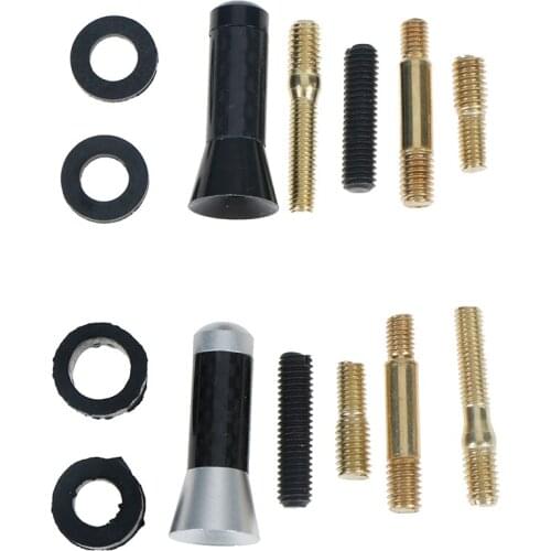 1PC Car Auto Mini Carbon Fiber Short Stubby Screw On Aerial Antenna Mast Multi Style Car Stying