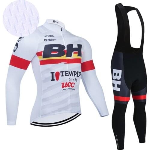 New White BH CYCLING JERSEY 20D Bike Pants SPORTSWEAR Suit Ropa Ciclismo MEN Quick Dry Pro LONG BICYCLING Maillot Clothing