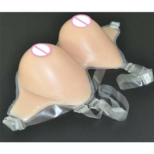 B CUP 600g Silicone Breast Forms Fake boobs realistic silicone breasts with Strap for shemale Crossdresser vagina transgender