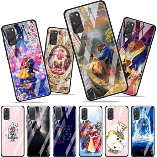 Beauty and the Beast For Samsung Galaxy S20 FE S10e S10 S9 S8 Ultra Plus Lite Plus 5G Tempered Glass Phone Case